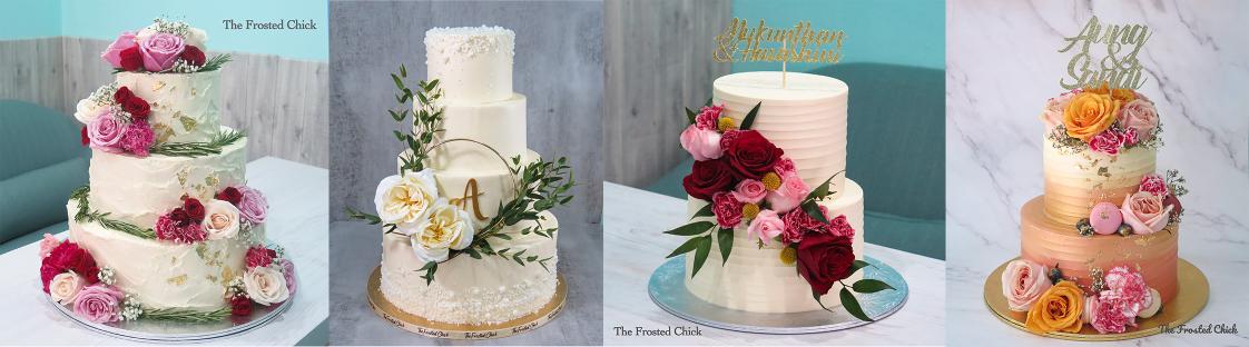 real flower floral wedding cake